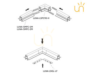 L konektor pre magnetickú zbernicu LUNA-MAG čierny - LUNARES small 5