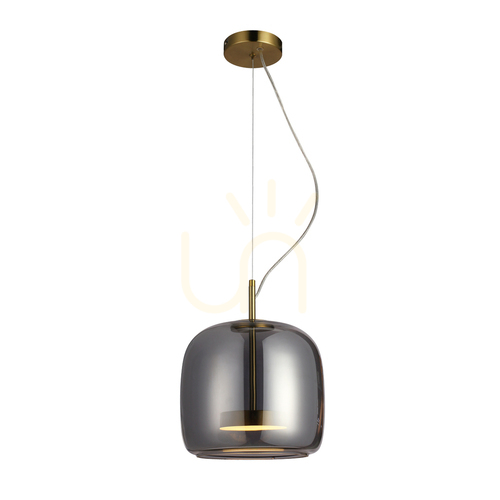 Skontrolujte Závesné LED svietidlo Italux Caste dymové zlaté PND-17760A-BRSS-SG