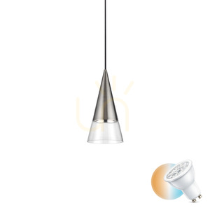 Prívesné svietidlo Ideallux CONO 322803, strieborné, sklo/kov, GU10, 15 cm small 0