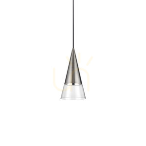 Prívesné svietidlo Ideallux CONO 322803, strieborné, sklo/kov, GU10, 15 cm small 2