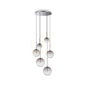 Prívesné svietidlo Ideallux Equinoxe SP6 Fumé chróm sklo 65 cm 345413 small 0