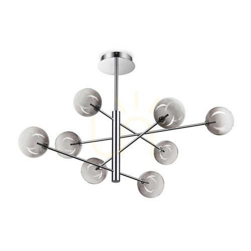 Skontrolujte Prívesné svetlo Ideallux Equinoxe SP8 chróm sklo 8xG4 345437