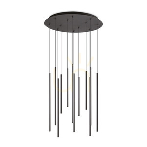 Závesné svietidlo Ideallux LOOK 341095 čierne LED 19W 60 cm 12-bodové small 0