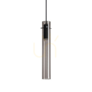 Prívesné svetlo Ideallux FLAM 321042 chróm sklo LED 10W fumé small 0