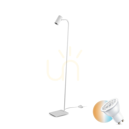 Skontrolujte Stojaca lampa Ideallux Ginger PT1 326665 biela GU10 122 cm