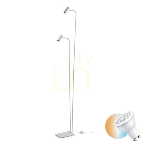 Skontrolujte Stojaca lampa Ideallux Ginger PT2 biela 2x GU10 345314