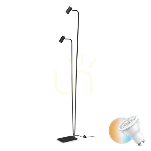 Skontrolujte Stojanová lampa Ideallux GINGER PT2 NERO čierna 2x GU10 326672
