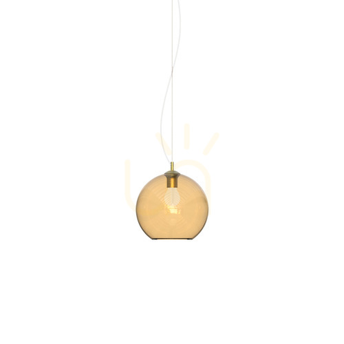 Skontrolujte Prívesné svetlo Ideallux NEMO Amber mosadz/sklo E27 20 cm 339047