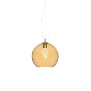 Prívesné svetlo Ideallux NEMO Amber mosadz/sklo 30 cm E27 339054 small 0