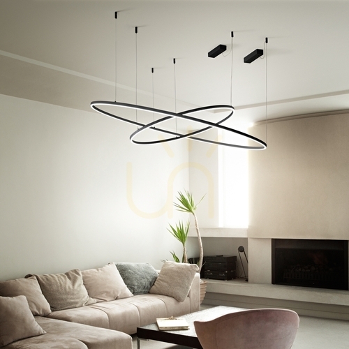 Skontrolujte Závesné svietidlo Ideallux Oracle Slim čierne 90 cm 42W 4000K DALI 342122