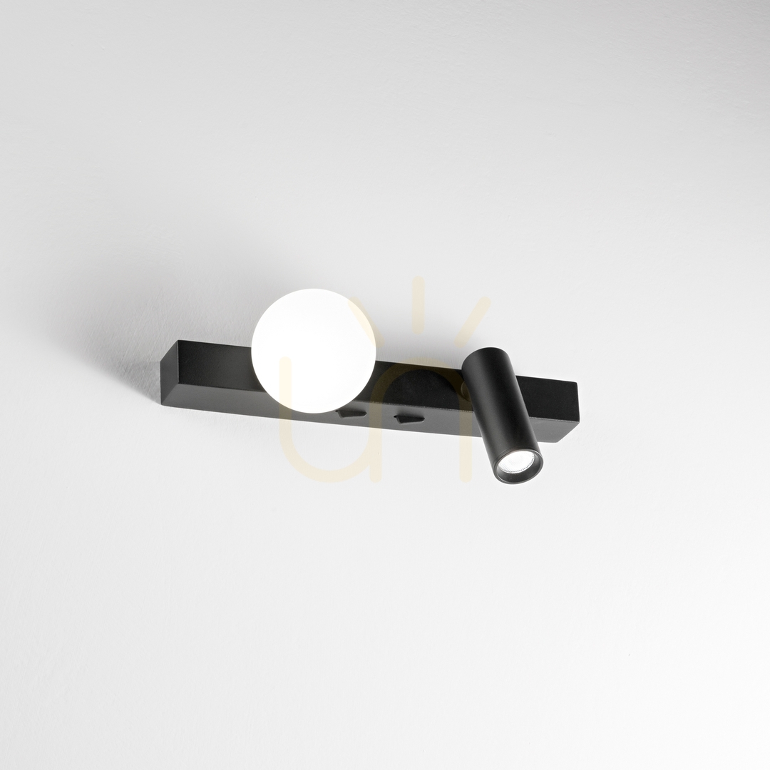 vyhliadka Nástenné svietidlo Ideallux Binomio 336664 čierne LED 6W 2-bodové Nástenné svietidlo Ideallux Binomio 336664 čierne LED 6W 2-bodové