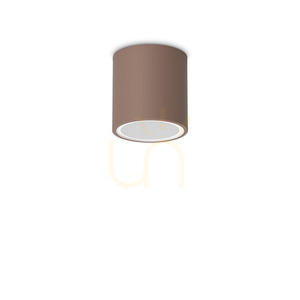 Vonkajšie stropné svietidlo Ideallux TECHO PL1 Round D09 Coffee hnedé 318134 small 2