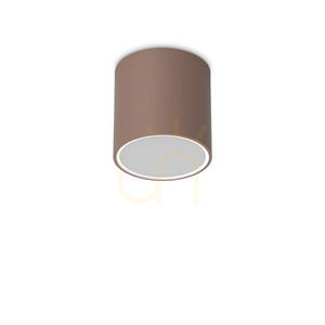 Vonkajšie stropné svietidlo Ideallux TECHO PL1 ROUND D15 hnedé 342696 small 2