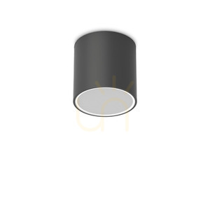 Vonkajšie stropné svietidlo Ideallux TECHO PL1 Round D15 čierne GU10 342719 small 2
