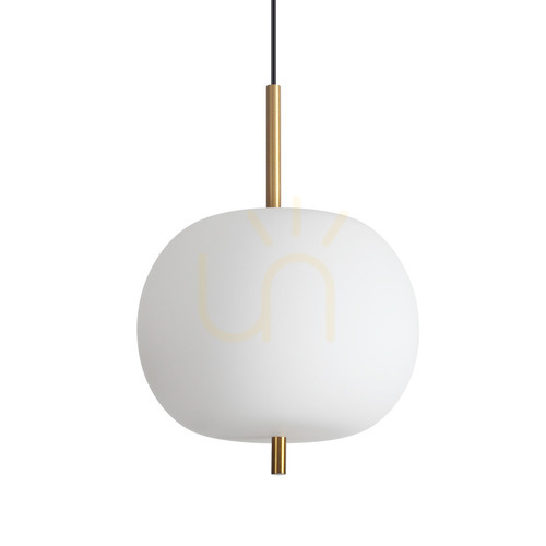 Skontrolujte Prívesné svetlo Ideallux UMILE 314969 biele sklo mosadz LED 20W 30 cm