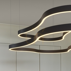 Prívesné svetlo Ideallux Waves-2 SP Nero čierne LED 45W 345246 small 4