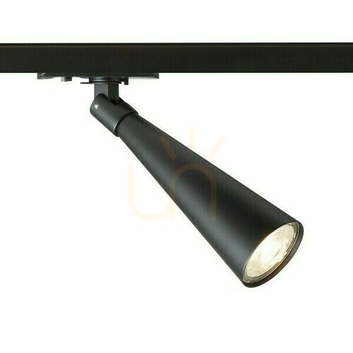 Skontrolujte Alexis Spotlight pre 1 fázu. Koľajnice čierne 230 V Led Gu10 5 W.