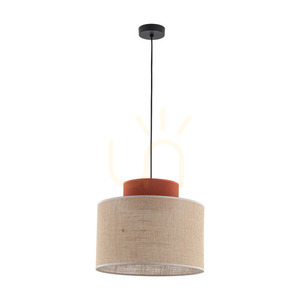 Závesné svietidlo Duo Jute Brown 1 small 0