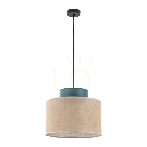 Skontrolujte Zelená závesná lampa Duo Jute 1