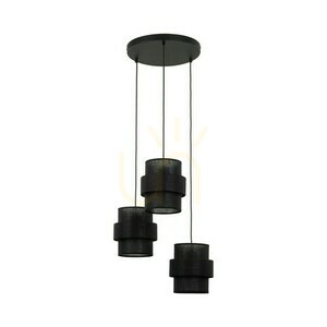 Čierna závesná lampa Calisto 3 Circle small 4