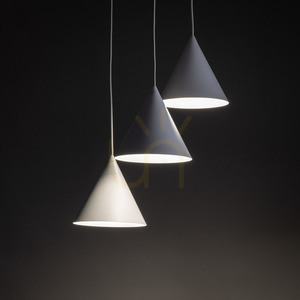 Cono Biela závesná lampa 3 Kruh small 4