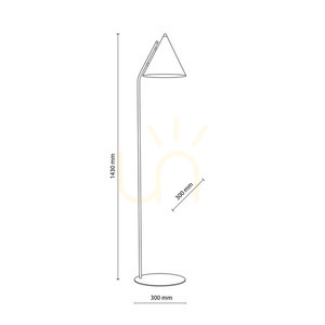 Čierna stojaca lampa Cono 1 small 7
