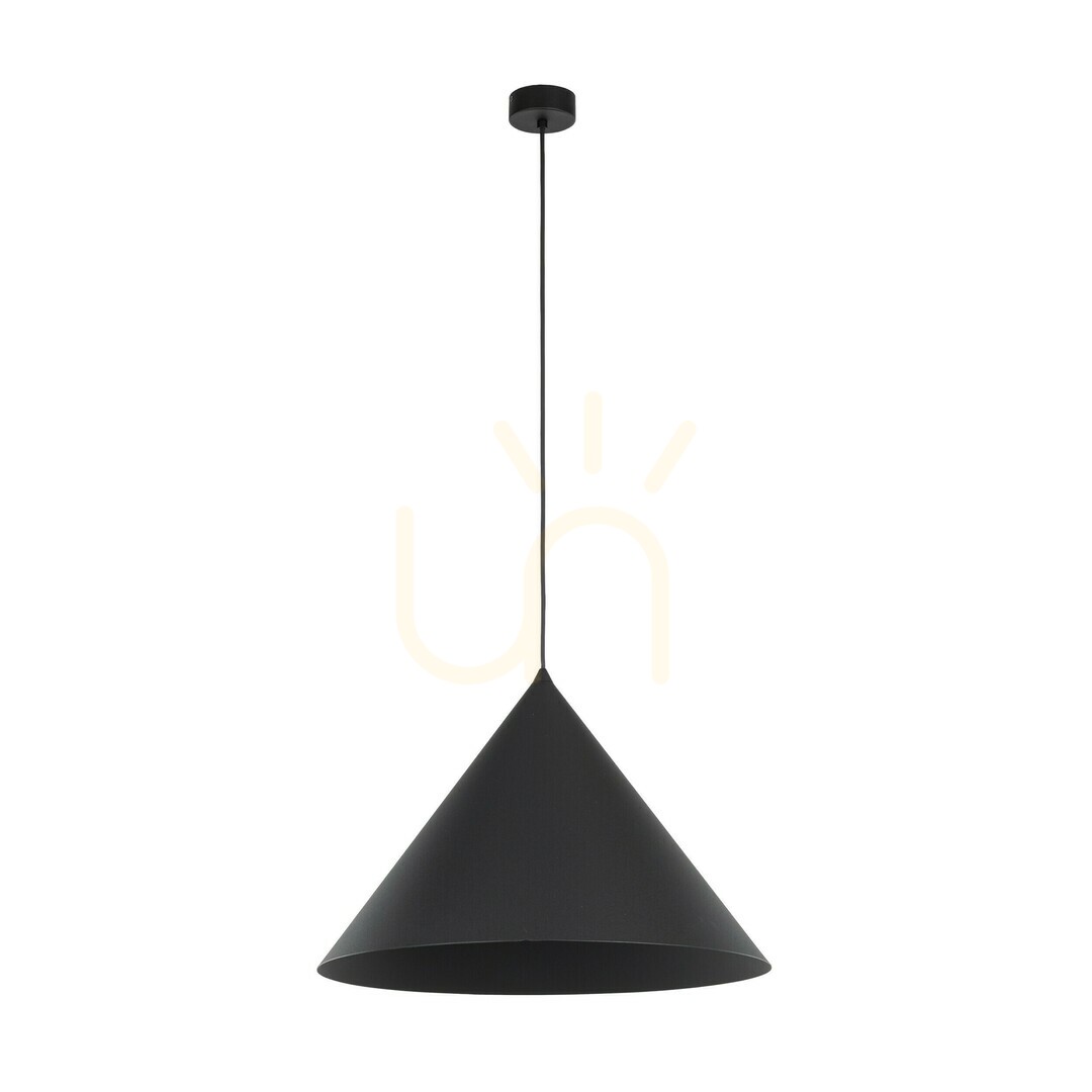 Čierna závesná lampa Cono 1 Xl