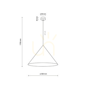 Hnedá závesná lampa Cono 1 Xl small 4