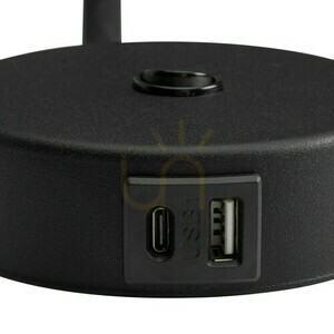 Lagos Čierna nástenná lampa 1 Usb small 2