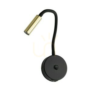 Lagos Čierna/zlatá nástenná lampa 1 Usb small 8