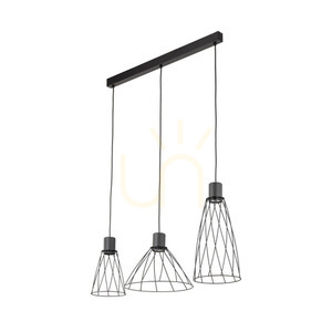 Čierna závesná lampa Modesto 3 small 6