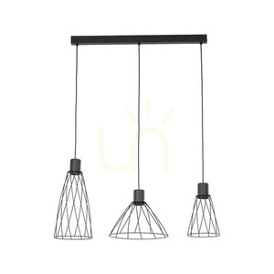 Čierna závesná lampa Modesto 3 small 0