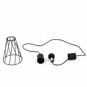 Čierna závesná lampa Modesto 1 small 6