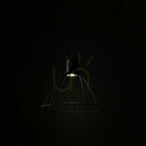 Čierna závesná lampa Modesto 1 small 1