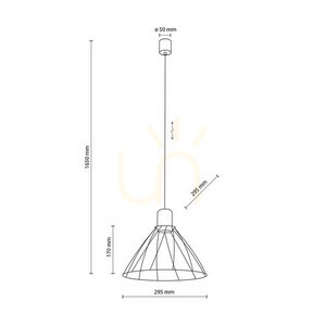 Čierna závesná lampa Modesto 1 small 5