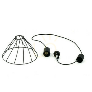 Čierna závesná lampa Modesto 1 small 6