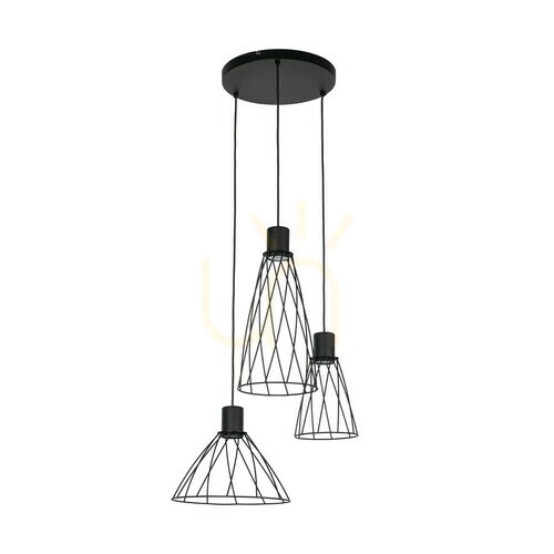 Skontrolujte Čierna závesná lampa Modesto 3 Circle