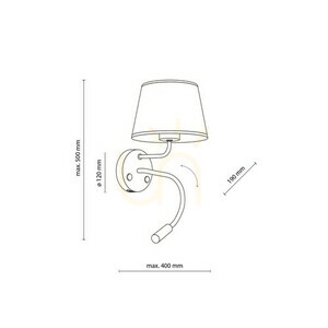 Maja White Nástenné svietidlo 2 E27 + G9 + Usb small 8