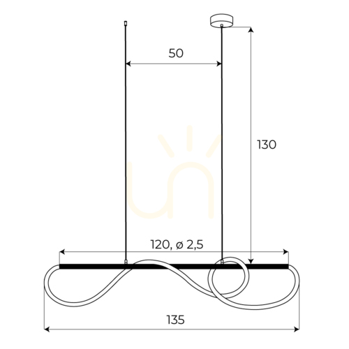 Skontrolujte Závesné svietidlo Max Light Laguna P0614 zlaté 120 cm LED 30W 3000K