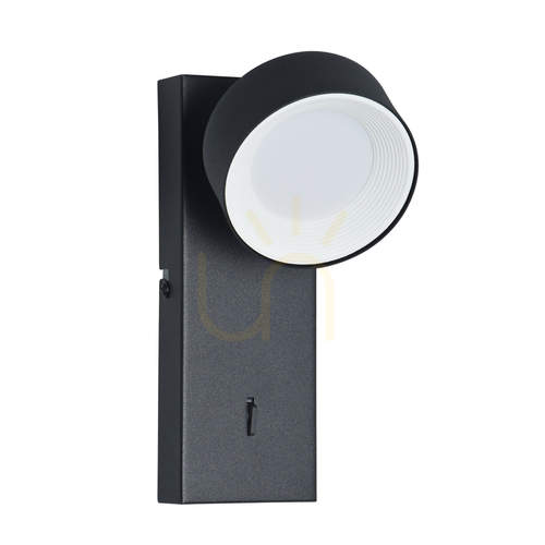 Skontrolujte LED nástenné svietidlo Italux Fonten pieskované čierne 1,8 W 4000 K IP20 WL-47380-1-BK