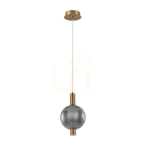Skontrolujte Závesné LED svietidlo Italux dymové zlaté PND-83631-1-BRO-SG