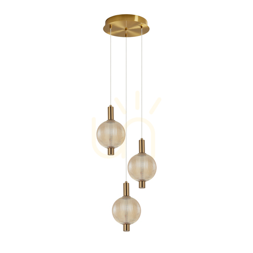 Skontrolujte Závesná LED lampa Italux Amber zlatá 18W 3000K PND-83631-3-AB-AMB