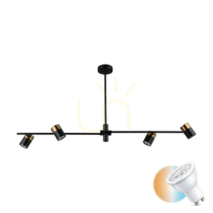 Závesné svietidlo Italux Elice čierne GU10 4x PND-58892-4-BK-BRO small 0
