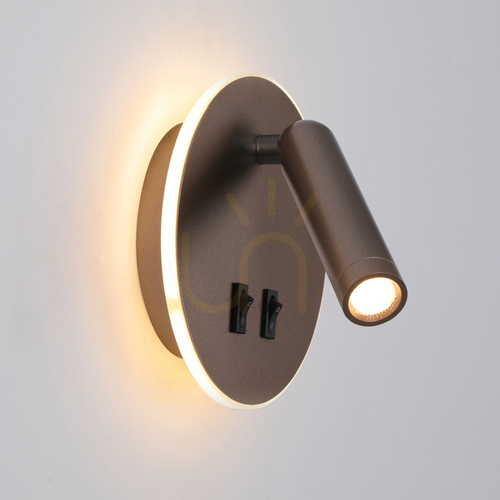 Skontrolujte Nástenné svietidlo Italux Furla LED hnedé 8W IP20 WL-53742-1-CF