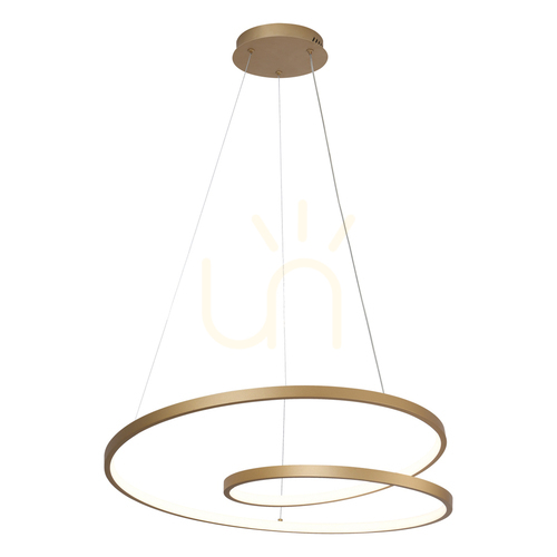 Skontrolujte Závesné LED svietidlo Italux Reina zlaté 60 cm PND-21692-M-GD