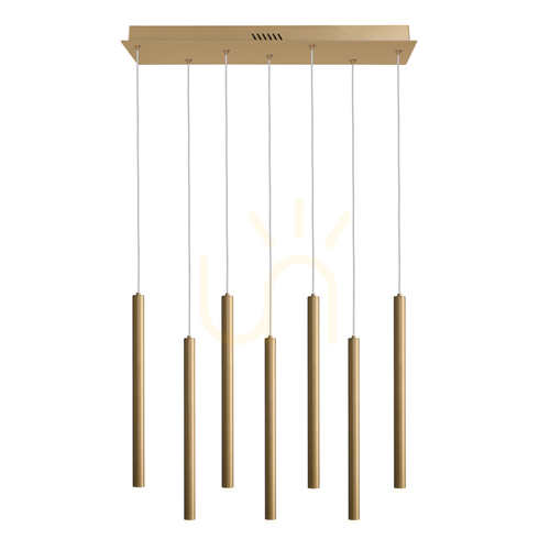 Skontrolujte Závesné LED svietidlo Italux Valdes zlaté 7x35W PND-22302-7-GD