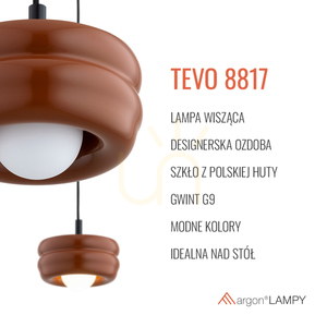 Prívesné svietidlo ARGON TEVO biele terakota sklo G9 IP20 8817 small 5