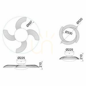 Luster Mantra ALOHA 8233 so stropným ventilátorom small 2