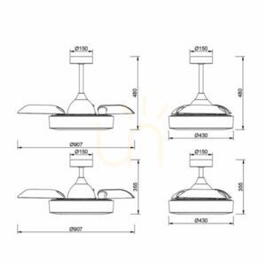 Luster Stropný ventilátor Mantra Mantra MINI 8219 small 3