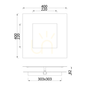 LED nástenné svietidlo Mantra Dalia 8145 čierno-zlaté 40 cm 40 W 3000 K small 8